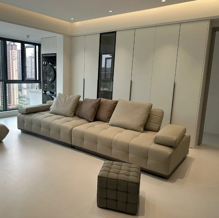 Set de canapele moderne de lux din piele pentru living