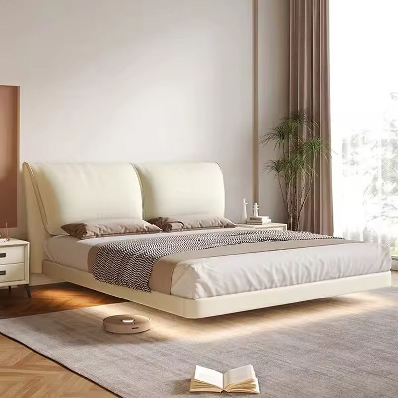 Удобная современная плавающая кровать размера «король-размер»