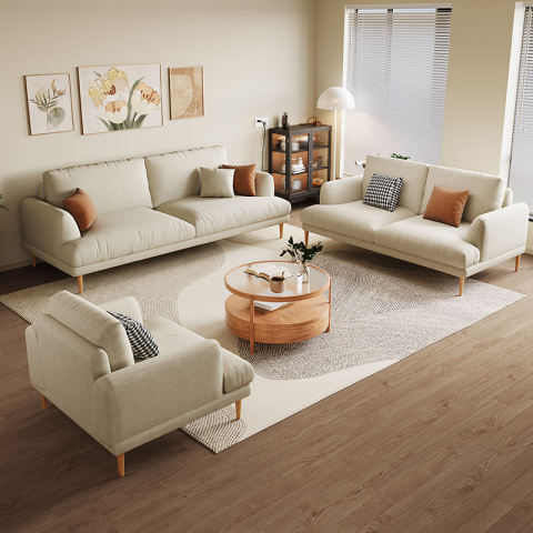 Set canapele modulare confortabile din catifea albă pentru living