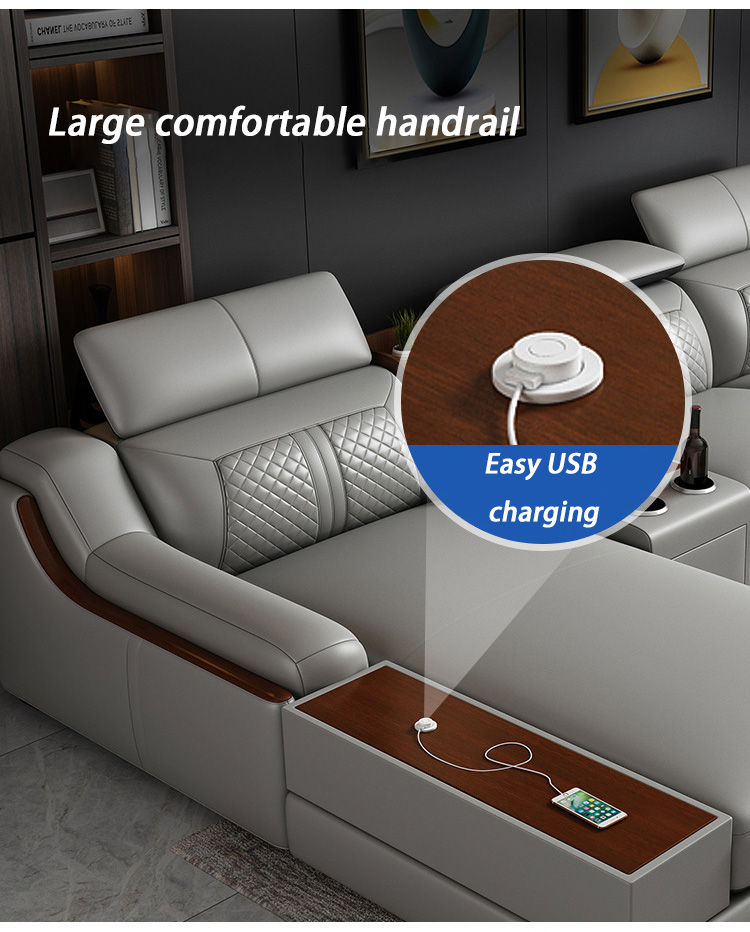 Living Room Leather Sofa