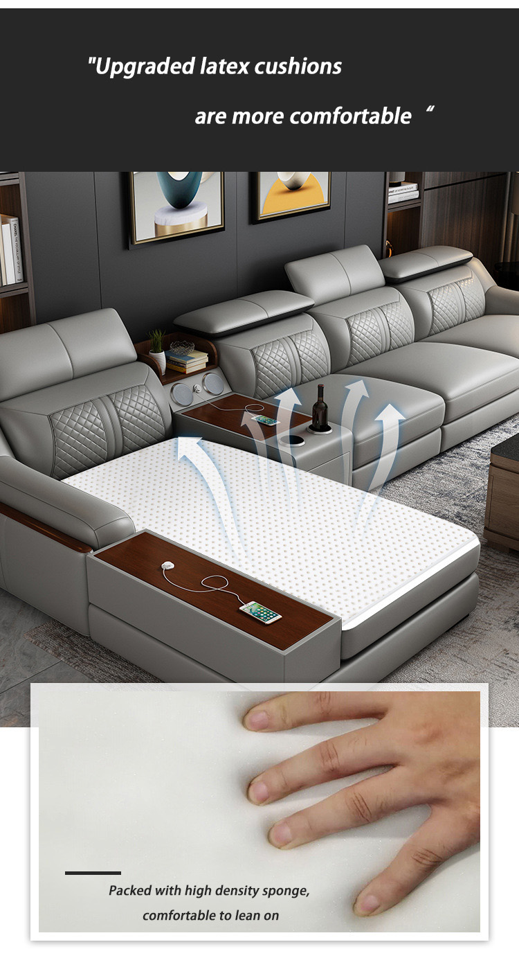 Living Room Leather Sofa