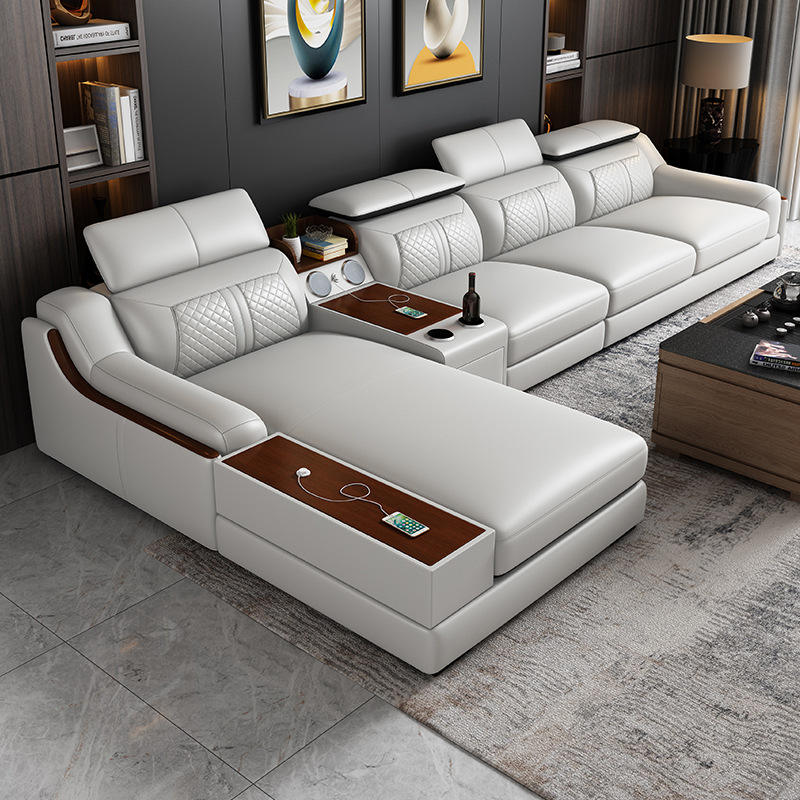 Living Room Leather Sofa