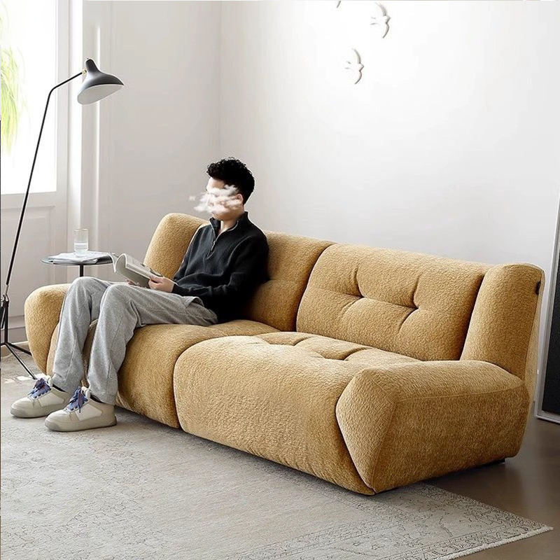 북유럽풍 거실 화이트 패브릭 코너 소파