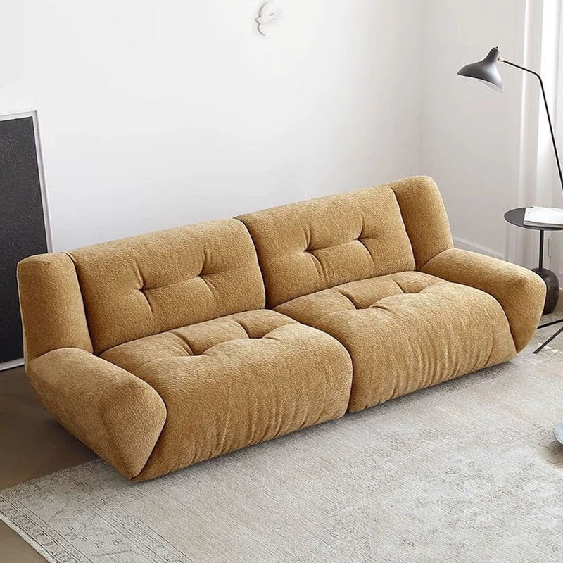 북유럽풍 거실 화이트 패브릭 코너 소파