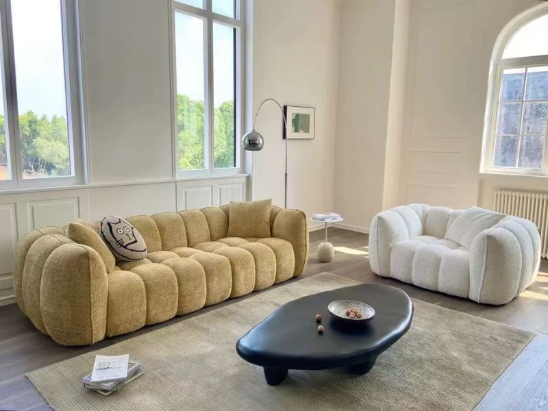 أريكة غرفة المعيشة أريكة قماش مجموعة أريكة 3 2