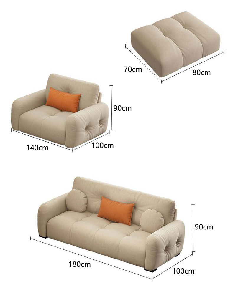 Canapea confortabilă pentru living, canapea din material textil cu 3 locuri