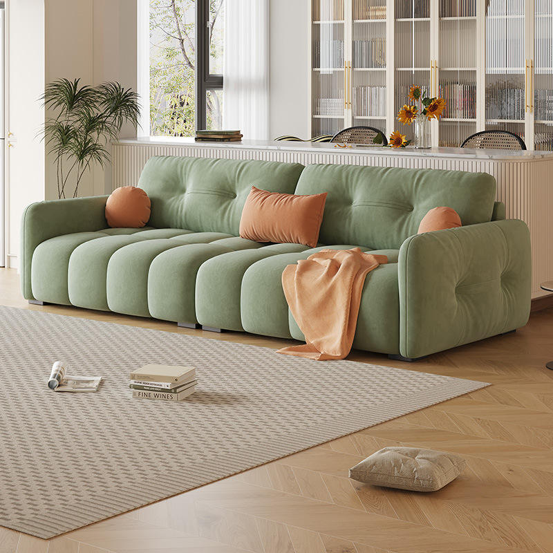 Canapea confortabilă pentru living, canapea din material textil cu 3 locuri