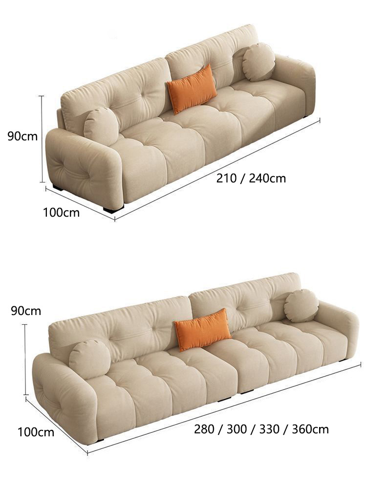 Canapea confortabilă pentru living, canapea din material textil cu 3 locuri