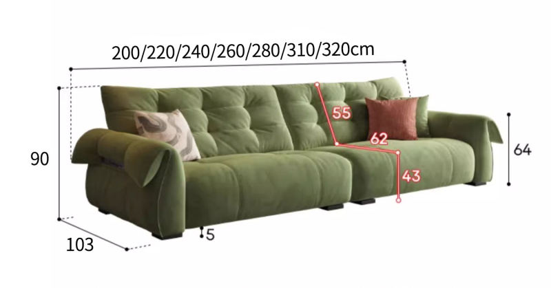 거실 가구 편안한 패브릭 소파 판매