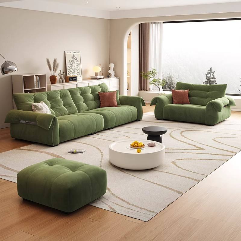 Comfort Green Velvet Fabric Sofa