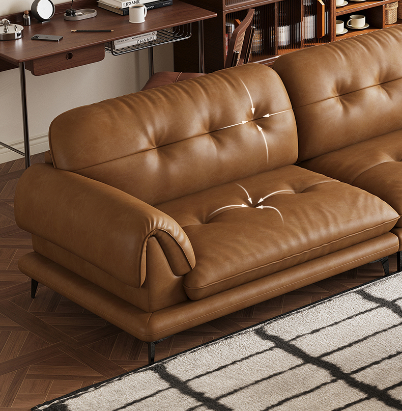 Luxury Soft Light Leather Sofa