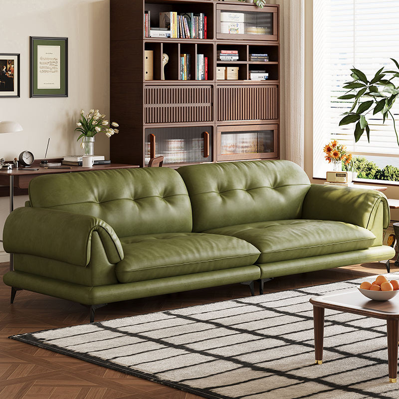 Set de canapele din piele de lux, moale și ușoară, mobilier de living