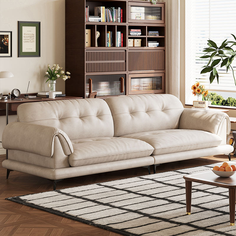 Luxury Soft Light Leather Sofa