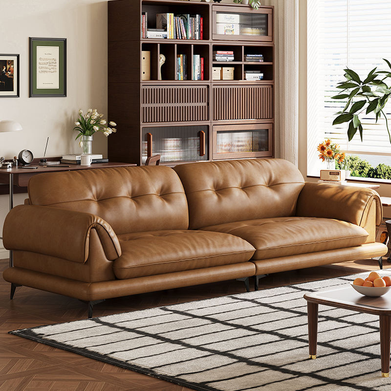 Set de canapele din piele de lux, moale și ușoară, mobilier de living