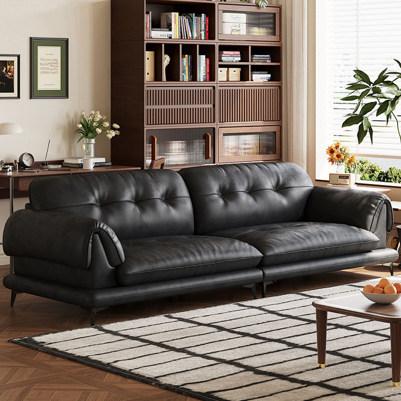 Set de canapele din piele de lux, moale și ușoară, mobilier de living