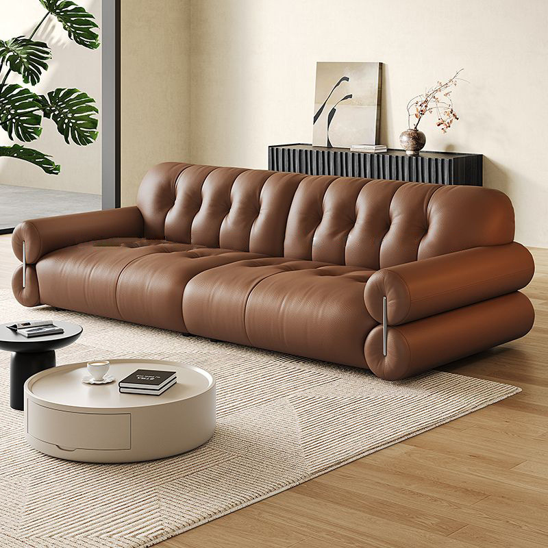 Canapea ieftină cu 3 locuri în living, din piele neagră