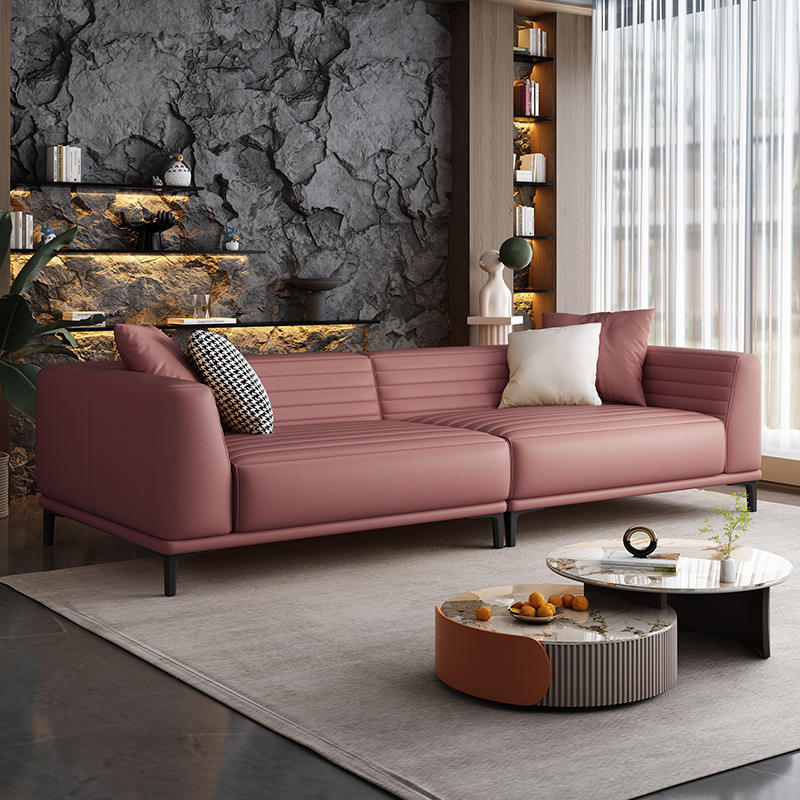 Set canapea și canapea extensibilă din piele, 3 locuri