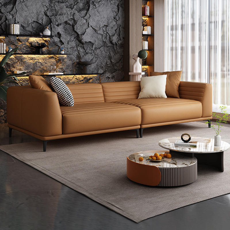 Set canapea și canapea extensibilă din piele, 3 locuri