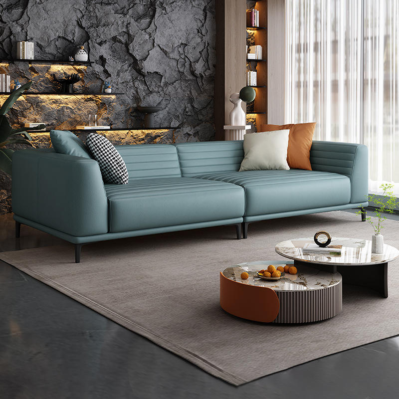 Set canapea și canapea extensibilă din piele, 3 locuri