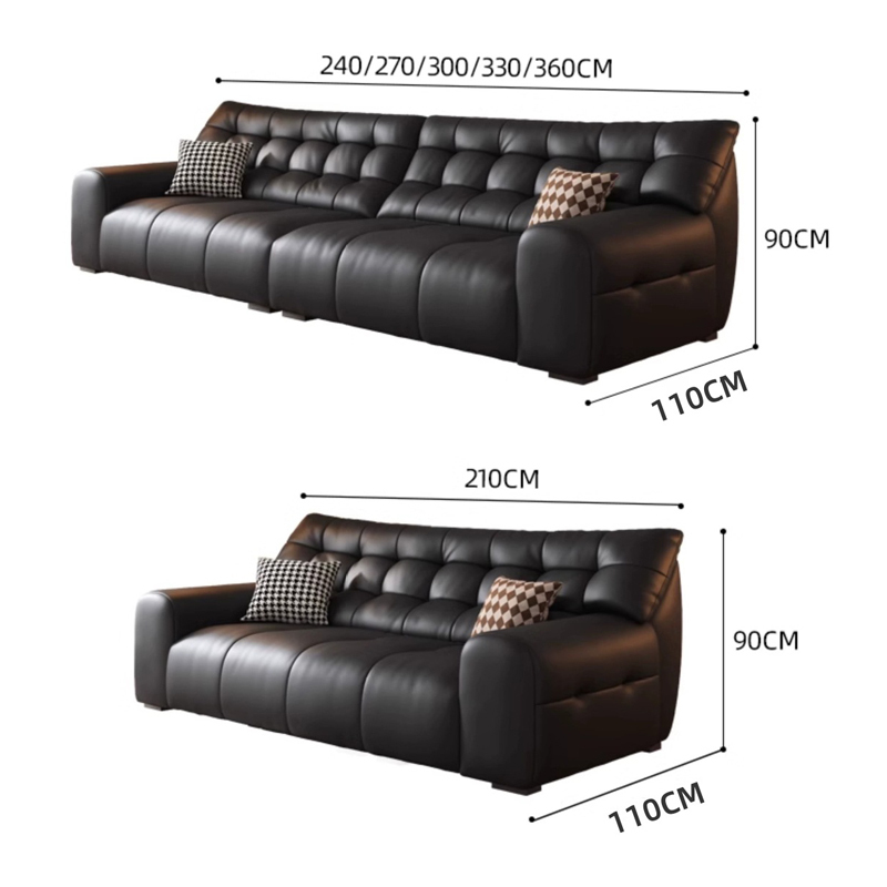 Canapea tapițată pentru living, canapea clasică din piele