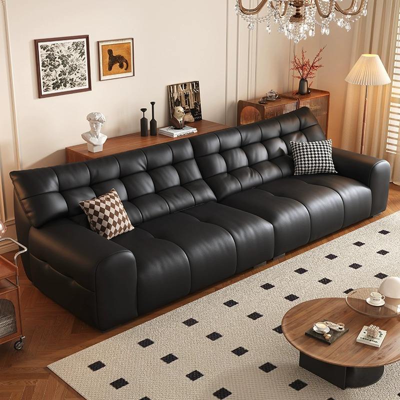 Canapea tapițată pentru living, canapea clasică din piele