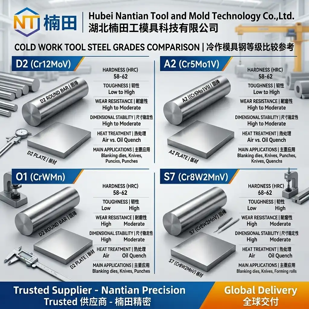 cold work tool steel grades guide