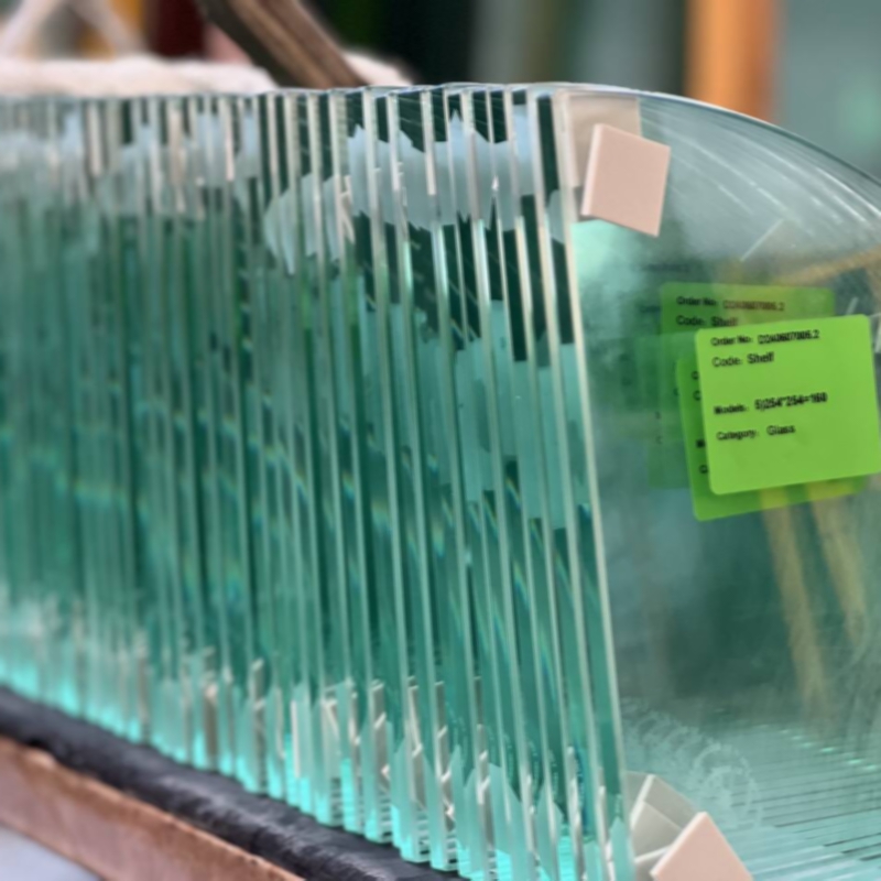 10mm Polish Edge Clear Tempered Glass Shower Caddy