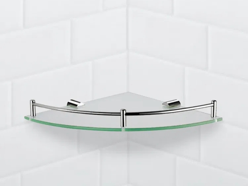 glass shower caddy
