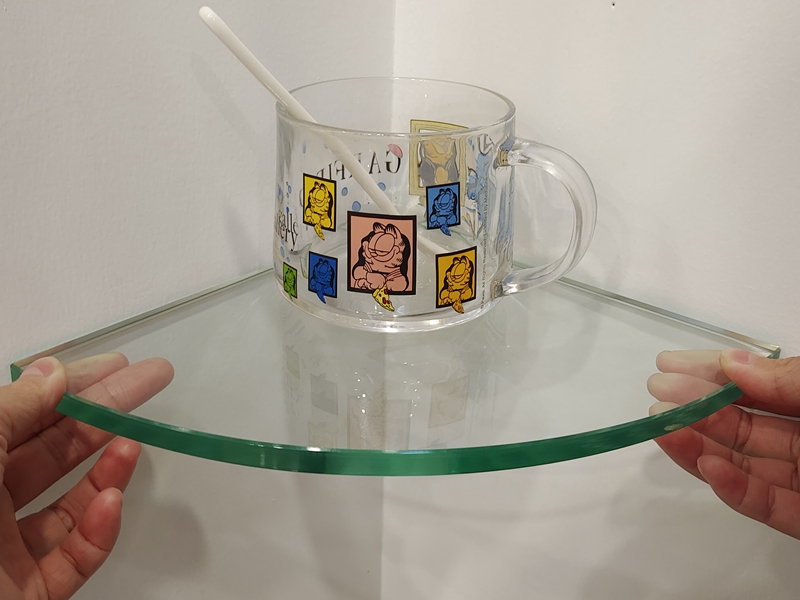 glass shower caddy