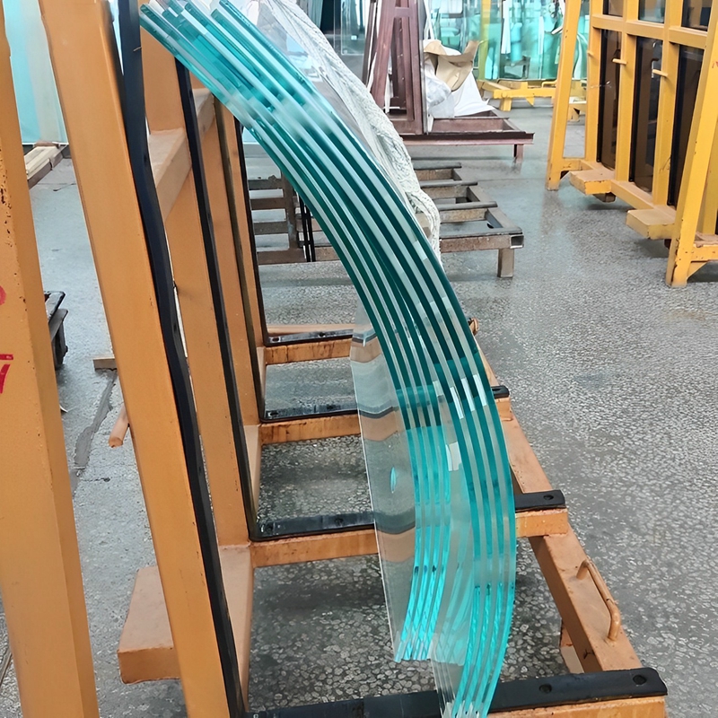 Ultra-Clear Crystal Texture Curved Tempered Glass: Window