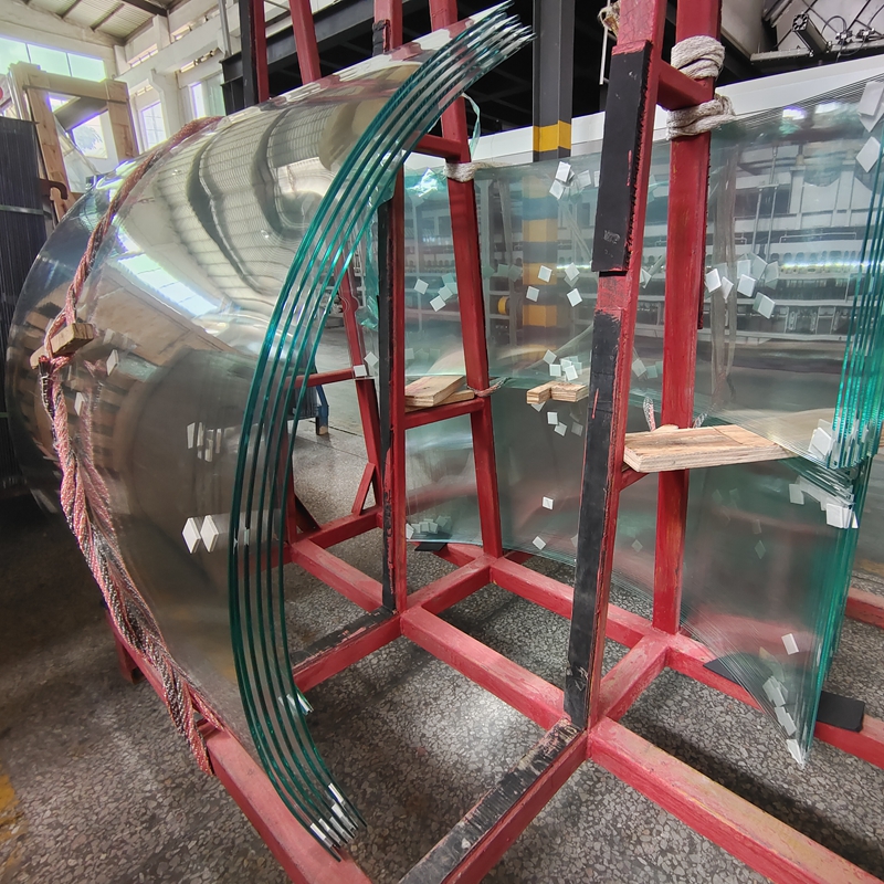 Ultra-Clear Crystal Texture Curved Tempered Glass: Window