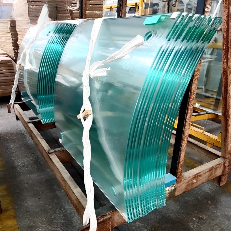 Ultra-Clear Crystal Texture Curved Tempered Glass: Window