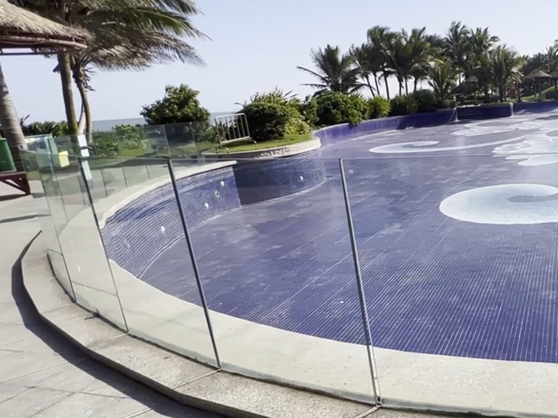 Pool safety glass