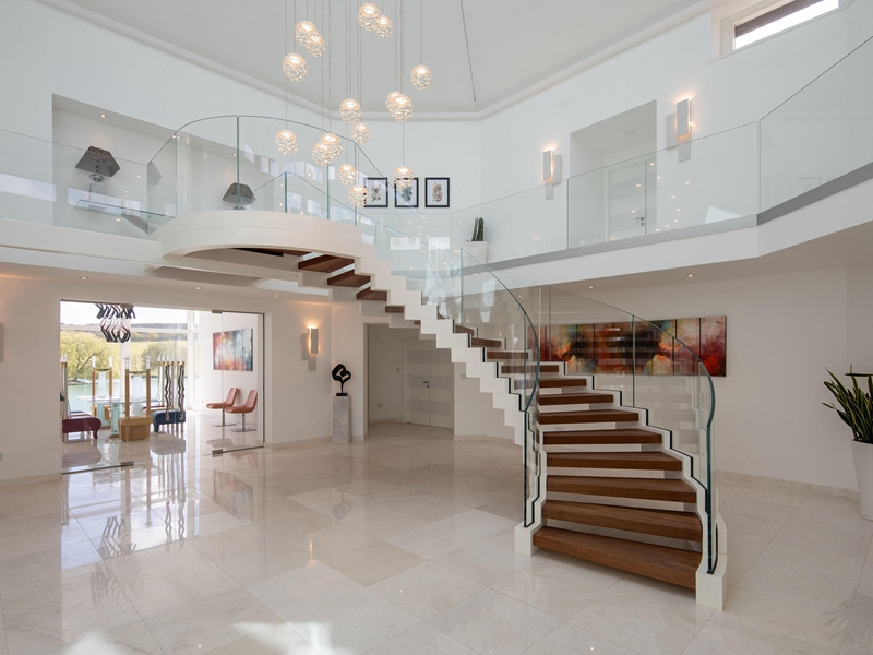 curved tempered safety glass partition
