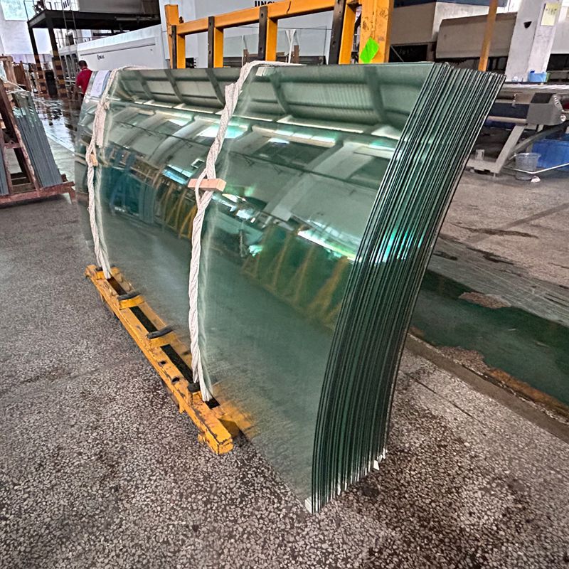 Curved Toughened Glass Balustrade Clear Safety Fence Wall