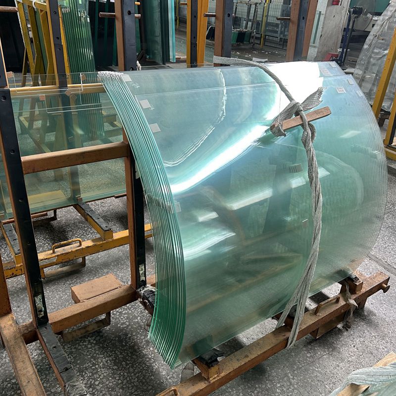 Curved Toughened Glass Balustrade Clear Safety Fence Wall