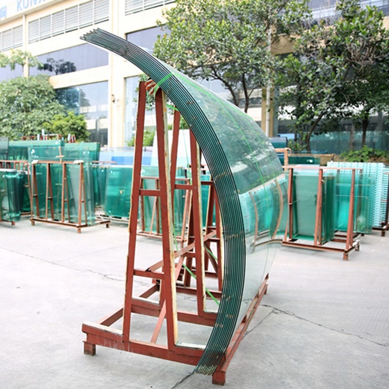 Curved Toughened Glass Balustrade Clear Safety Fence Wall