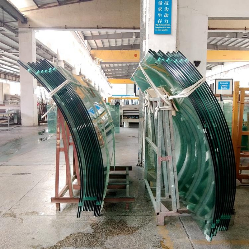 Curved Toughened Glass Balustrade Clear Safety Fence Wall