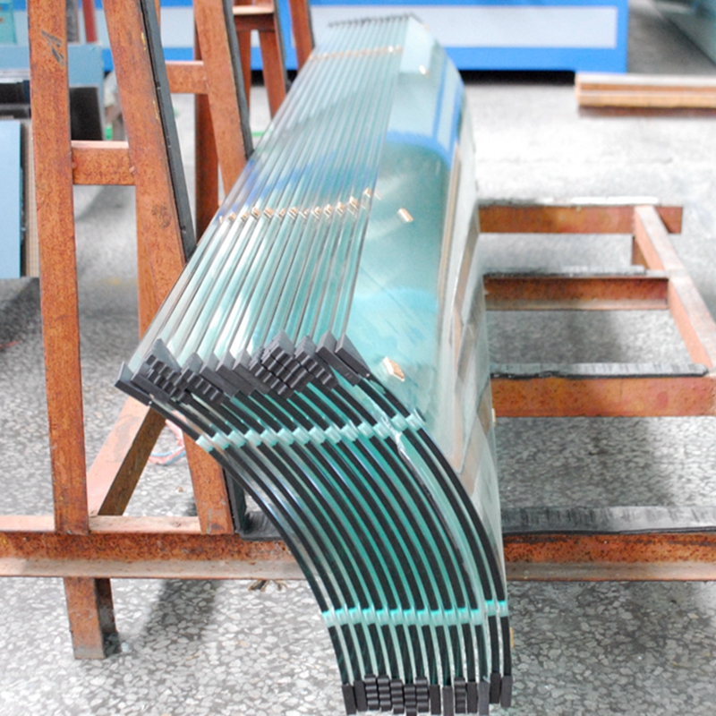 Curved Tempered Glass Railing Clear Safety Design