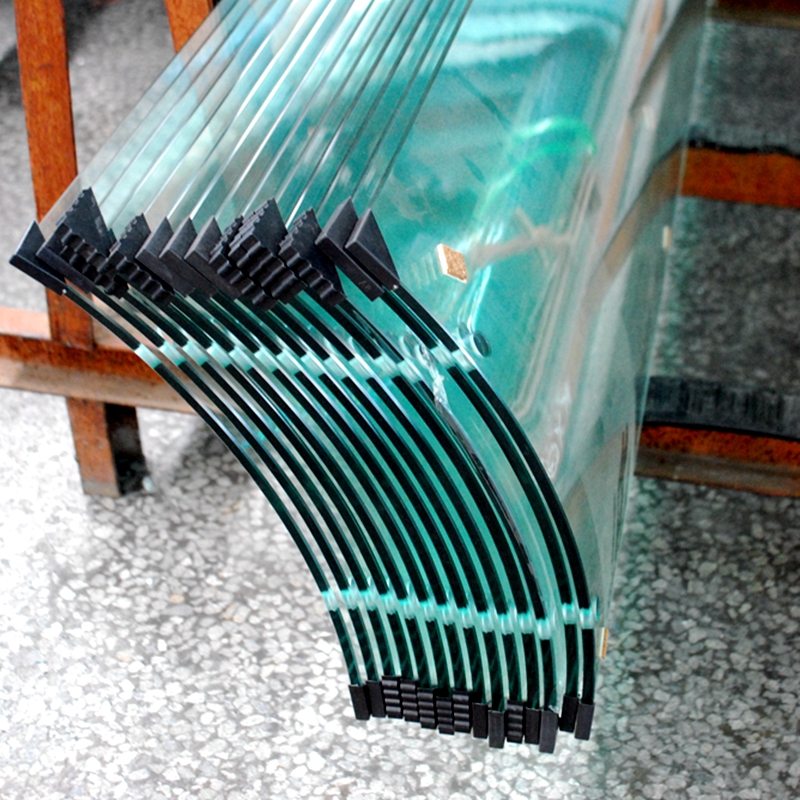 Curved Tempered Glass Railing Clear Safety Design