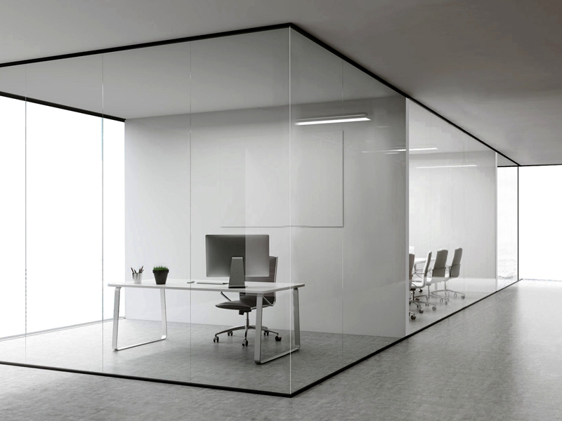 safety glass office partition