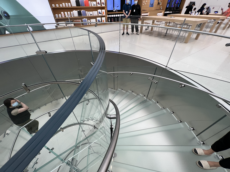 SGP laminated glass elevator wall