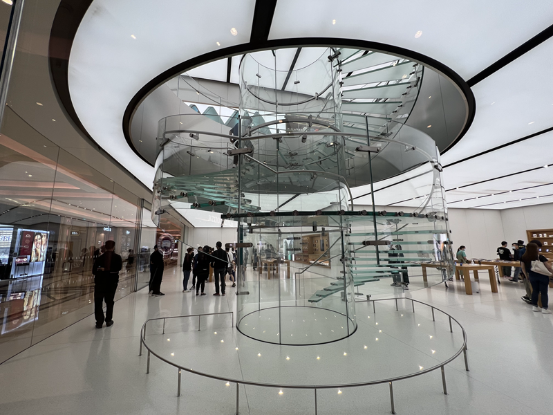 glass elevator wall