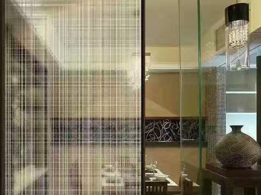 EVA laminated glass hotel partition wall