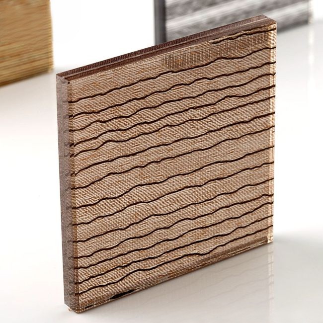 EVA Fabric Laminated Glass Decorative Panel
