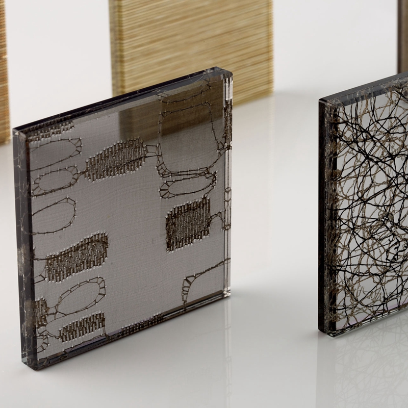 EVA Fabric Laminated Glass Decorative Panel