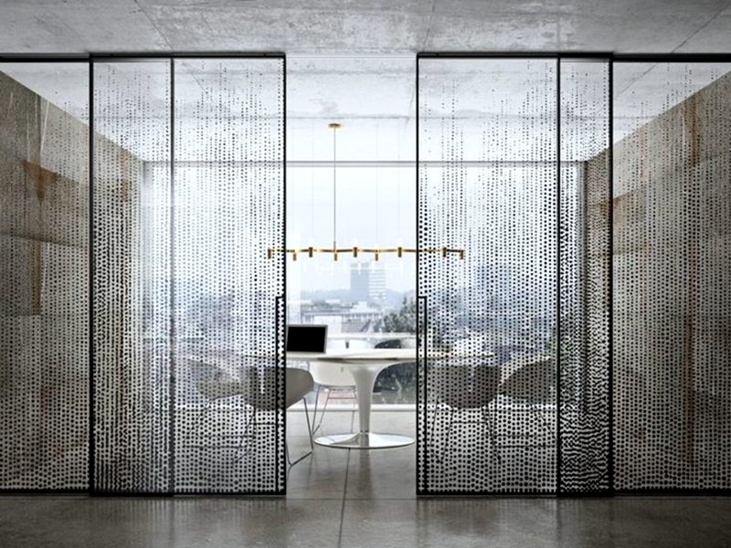 EVA laminated glass wall panel