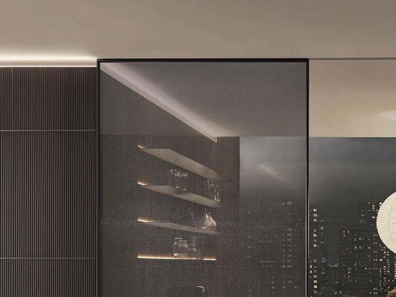 modern interiors glass wall panel