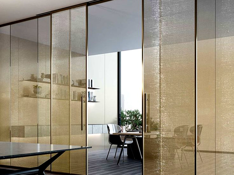 EVA laminated glass wall panel