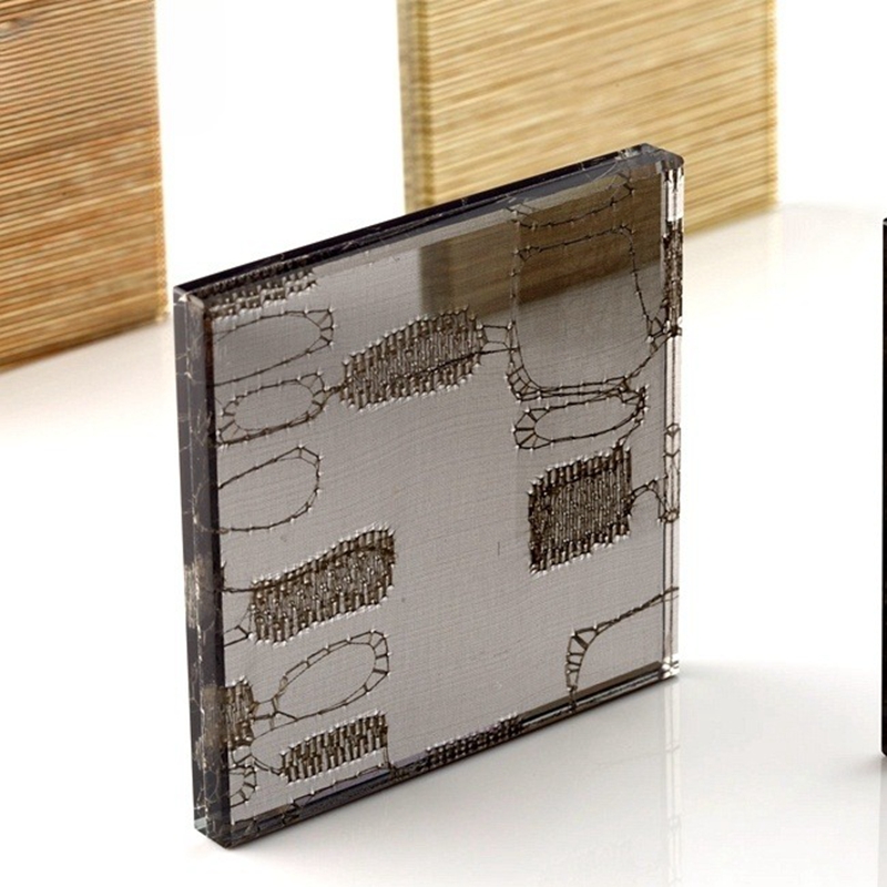 Fabric EVA Laminated Glass Wall Custom Glass Design